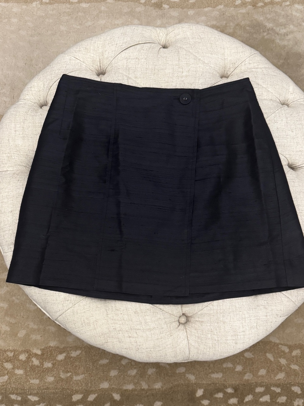 Julia Amory silk dupioni Park Avenue mini skirt